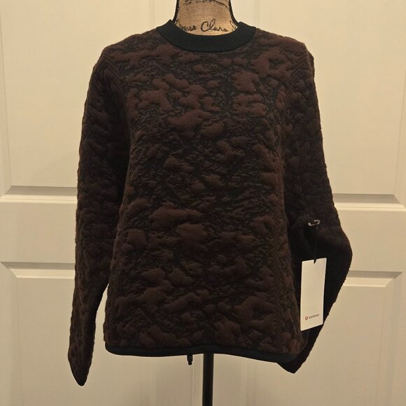 NEW Lululemon Relaxed Merino Wool Jacquard Multi-Texture Crew Neck Sweater (12) - Picture 1 of 5